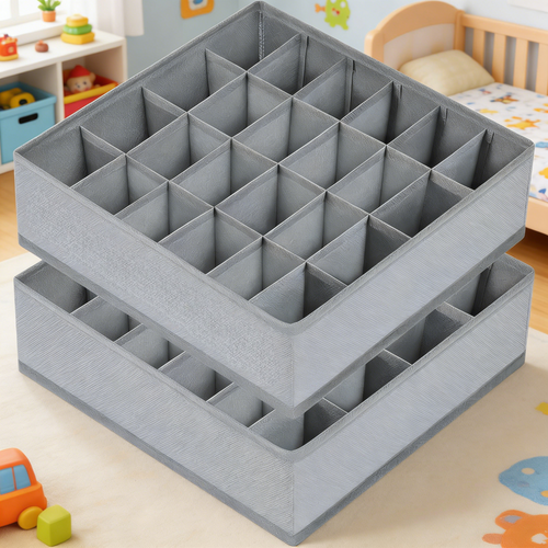 Organizer Divider 2 Packs Underwear Organizer, 24 Cell Closet Organizers and Storage Organizer Sock Holders Organizers for Storing Socks