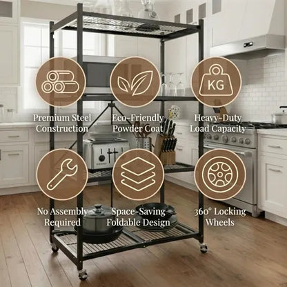 No Assembly Required! 360° Rotating Storage Shelf for Easy Access