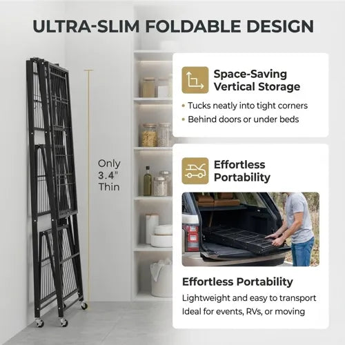 No Assembly Required! 360° Rotating Storage Shelf for Easy Access