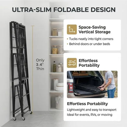 No Assembly Required! 360° Rotating Storage Shelf for Easy Access
