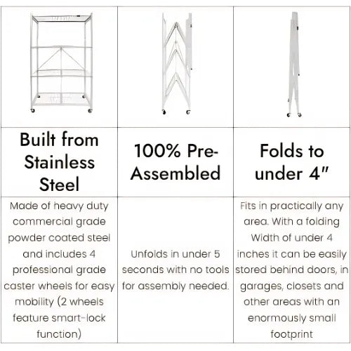 No Assembly Required! 360° Rotating Storage Shelf for Easy Access