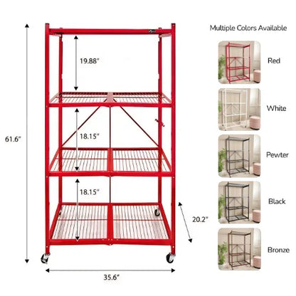 No Assembly Required! 360° Rotating Storage Shelf for Easy Access