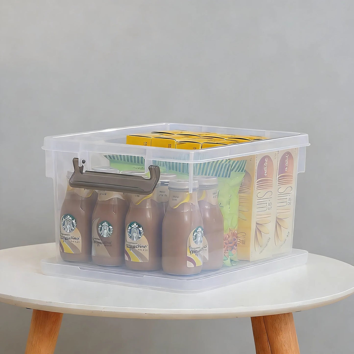 22.2 Qt Plastic Storage Bins, 4-Pack with Lids & Stackable