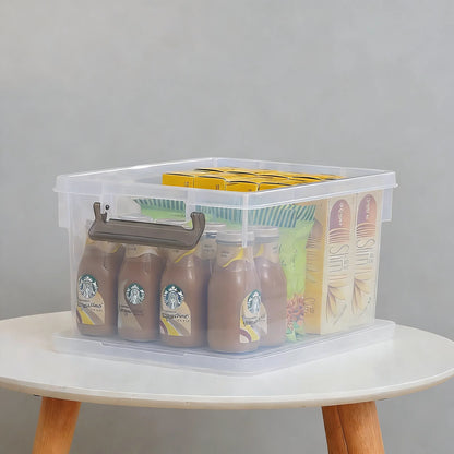 22.2 Qt Plastic Storage Bins, 4-Pack with Lids & Stackable